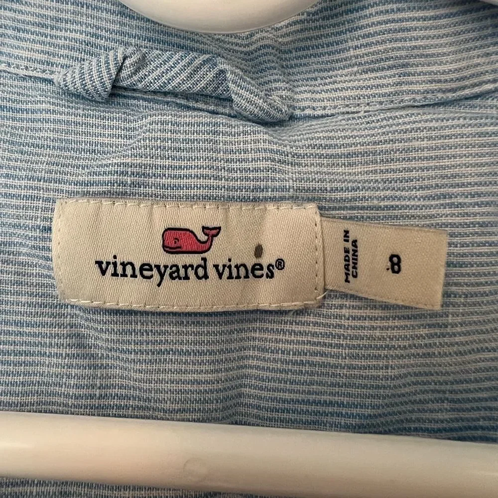 Vineyard Vines striped sleeves linen dress - Picture 4 of 4